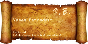 Vasas Bernadett névjegykártya